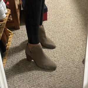Gray lucky brand booties - in great condition